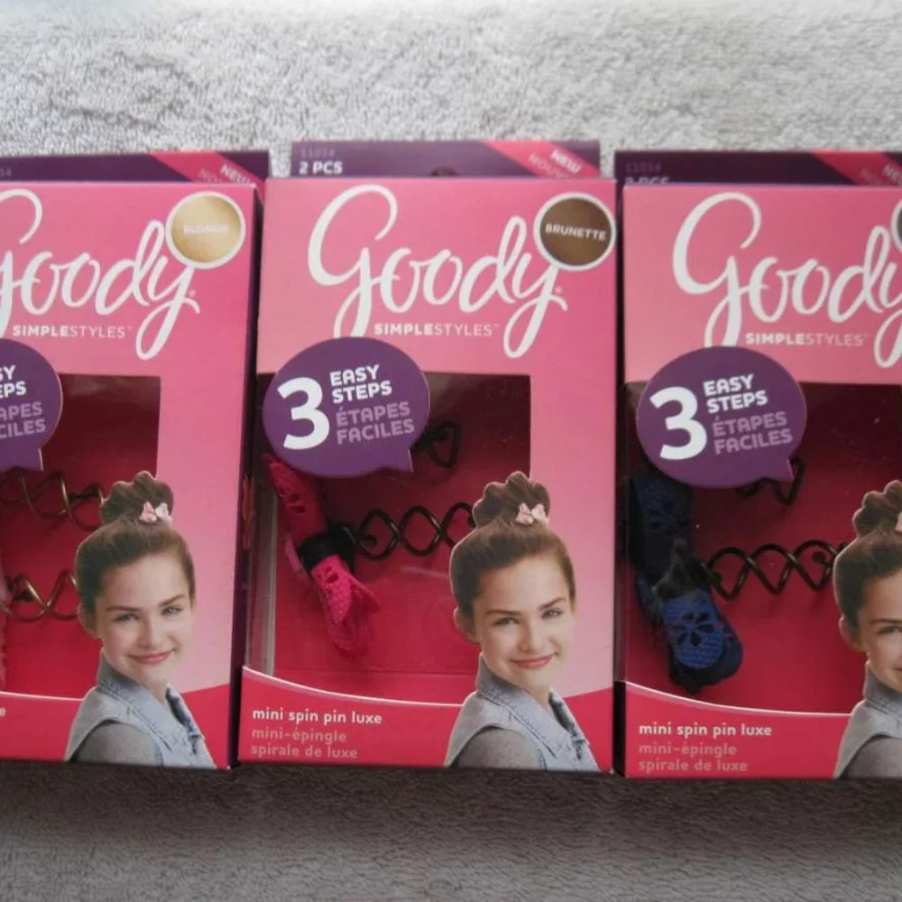 Goody Simple Styles Mini Spin Pins Bun Spiral Updo Hair Accessory Pin Light Dark
